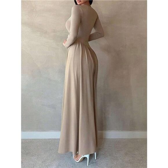 Long Sleeve A-Line Maxi Dress - Picture 5 of 12